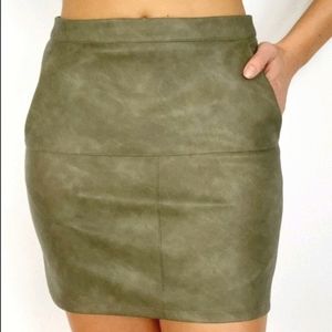 Stell luce feaux leather skirt